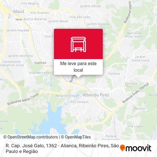 R. Cap. José Galo, 1362 - Alianca, Ribeirão Pires mapa