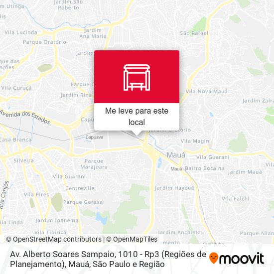 Av. Alberto Soares Sampaio, 1010 - Rp3 (Regiões de Planejamento), Mauá mapa