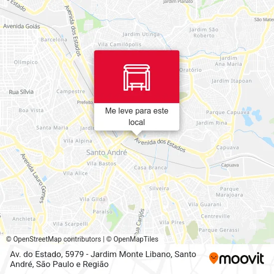 Av. do Estado, 5979 - Jardim Monte Libano, Santo André mapa