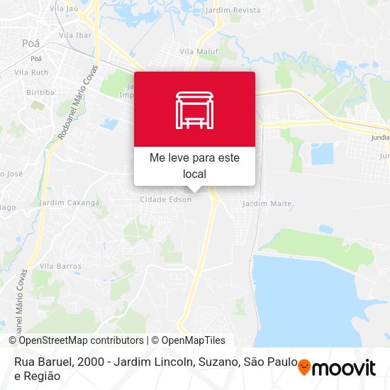 Rua Baruel, 2000 - Jardim Lincoln, Suzano mapa