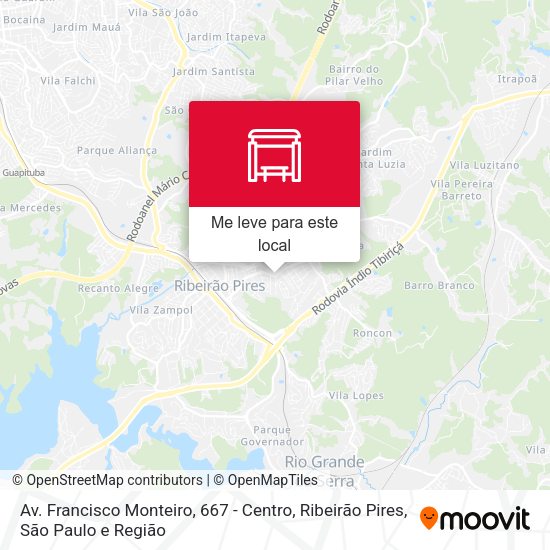 Av. Francisco Monteiro, 667 - Centro, Ribeirão Pires mapa