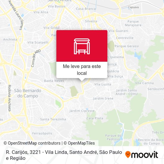 R. Carijós, 3221 - Vila Linda, Santo André mapa