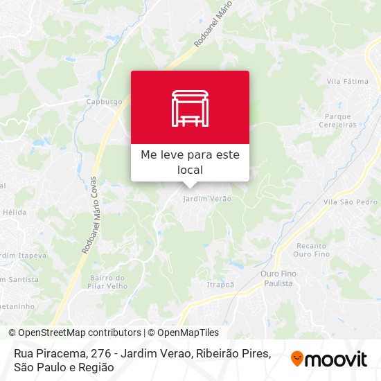 Rua Piracema, 276 - Jardim Verao, Ribeirão Pires mapa