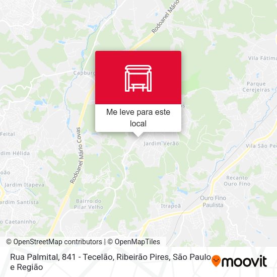 Rua Palmital, 841 - Tecelão, Ribeirão Pires mapa