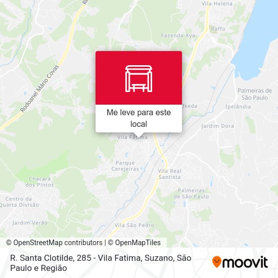 R. Santa Clotilde, 285 - Vila Fatima, Suzano mapa