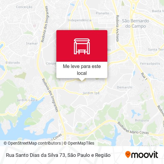 Rua Santo Dias da Silva, 29 - Sítio Bom Jesus, São Bernardo do Campo mapa