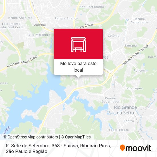 R. Sete de Setembro, 368 - Suissa, Ribeirão Pires mapa