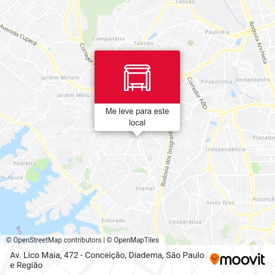 Av. Lico Maia, 472 - Conceição, Diadema mapa