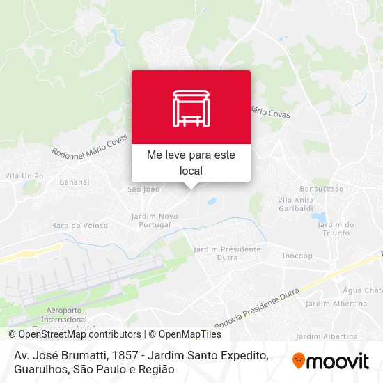 Av. José Brumatti, 1857 - Jardim Santo Expedito, Guarulhos mapa