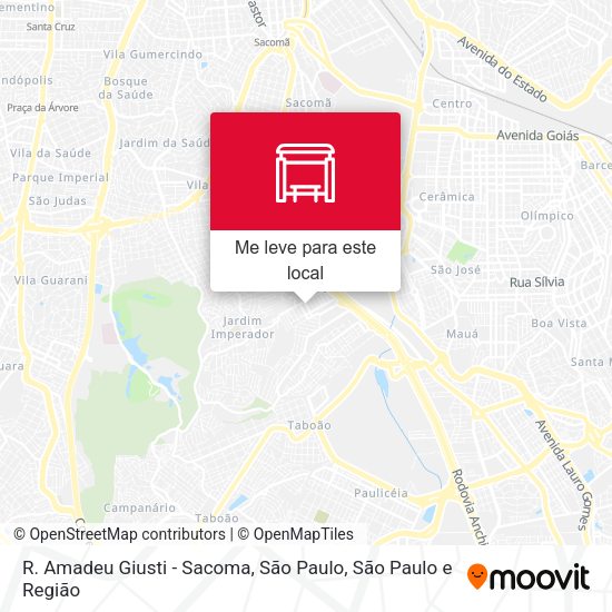 R. Amadeu Giusti - Sacoma, São Paulo mapa