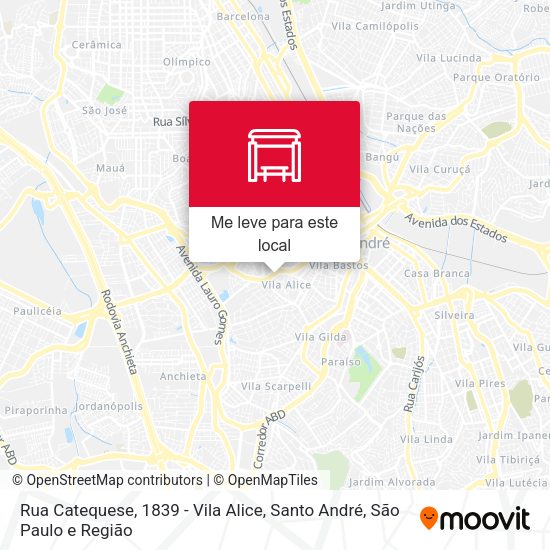 Rua Catequese, 1839 - Vila Alice, Santo André mapa