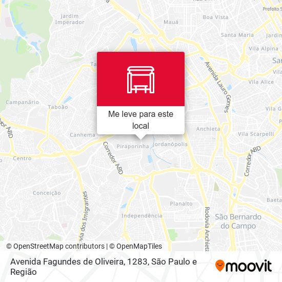 Avenida Fagundes de Oliveira, 1283 mapa
