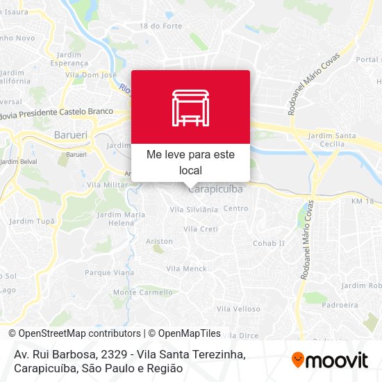 Av. Rui Barbosa, 2329 - Vila Santa Terezinha, Carapicuíba mapa