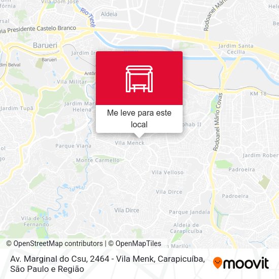 Av. Marginal do Csu, 2464 - Vila Menk, Carapicuíba mapa