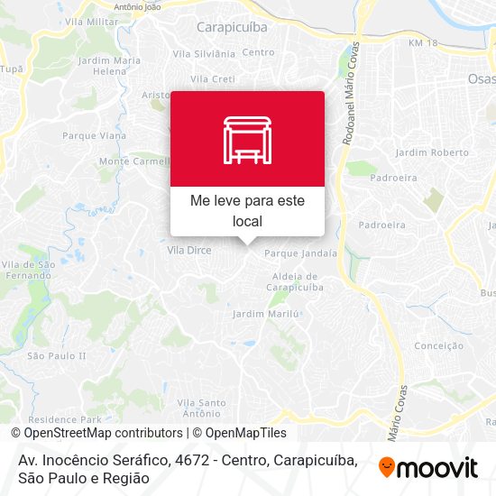 Av. Inocêncio Seráfico, 4672 - Centro, Carapicuíba mapa
