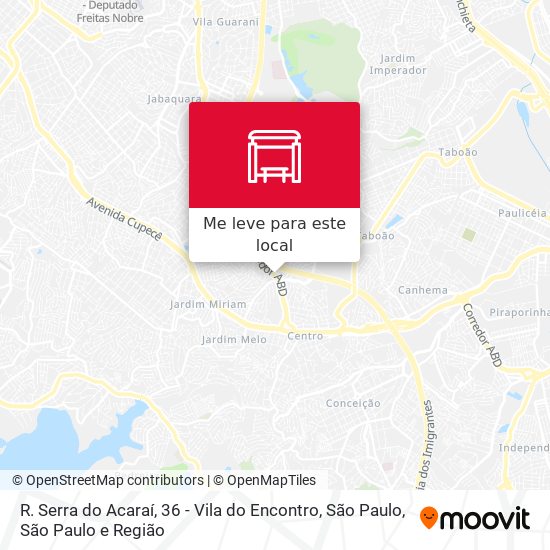 R. Serra do Acaraí, 36 - Vila do Encontro, São Paulo mapa