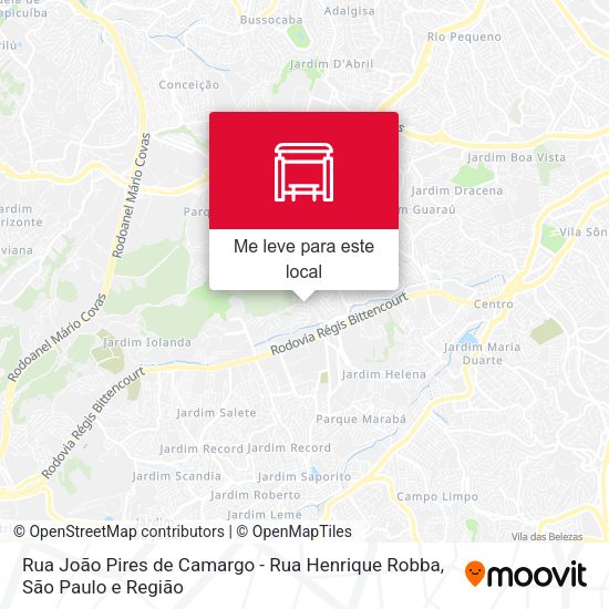 Rua João Pires de Camargo - Rua Henrique Robba mapa