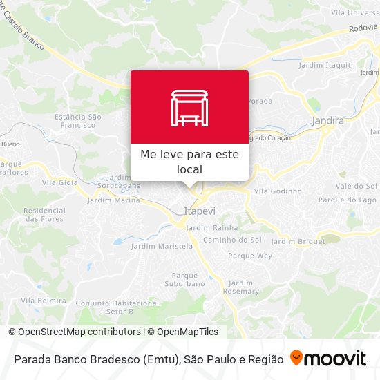 Parada Banco Bradesco (Emtu) mapa