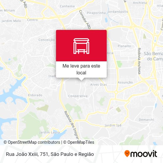 Rua João Xxiii, 751 mapa