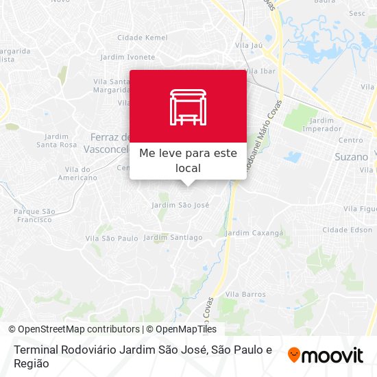 Terminal Rodoviário Jardim São José mapa