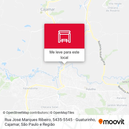 Rua José Marques Ribeiro, 5435-5545 - Guaturinho, Cajamar mapa