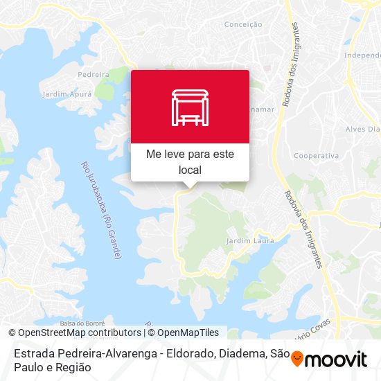 Estrada Pedreira-Alvarenga - Eldorado, Diadema mapa