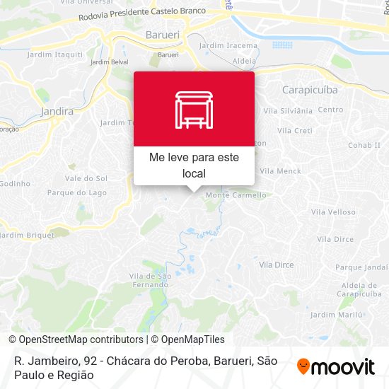 R. Jambeiro, 92 - Chácara do Peroba, Barueri mapa