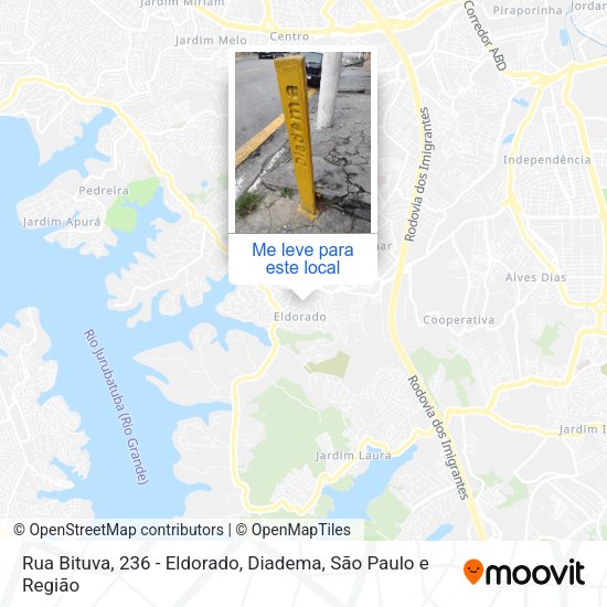 Rua Bituva, 236 - Eldorado, Diadema mapa