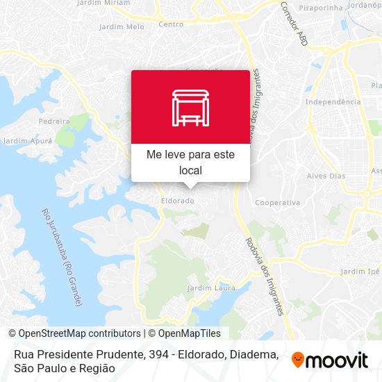 Rua Presidente Prudente, 394 - Eldorado, Diadema mapa