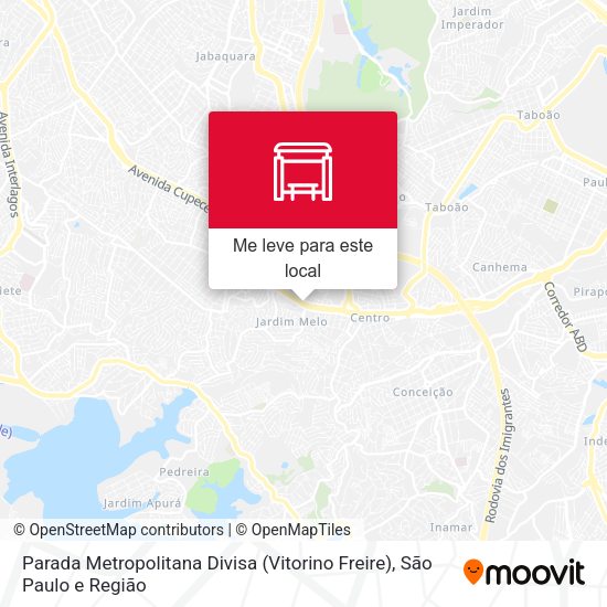 Parada Metropolitana Divisa (Vitorino Freire) mapa