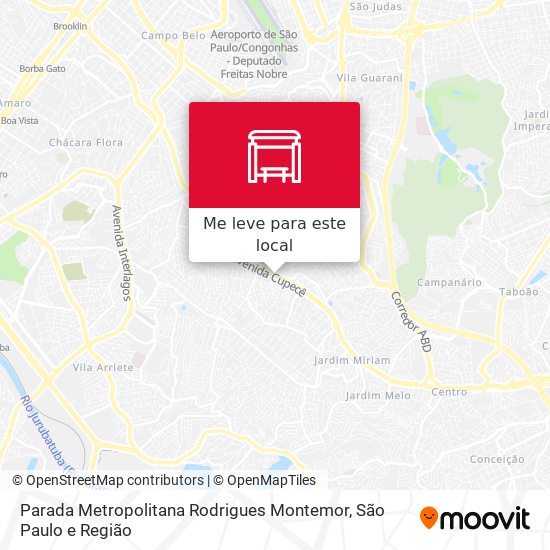 Parada Metropolitana Rodrigues Montemor mapa