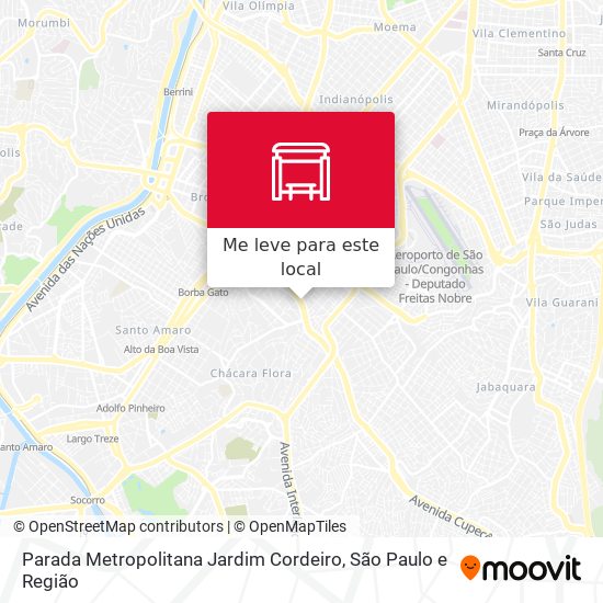 Parada Metropolitana Jardim Cordeiro mapa