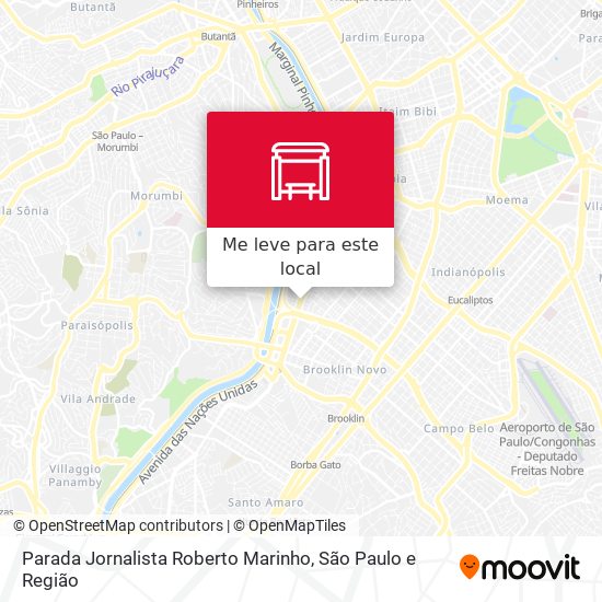Parada Jornalista Roberto Marinho mapa