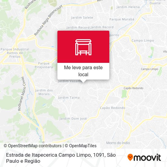 Estrada de Itapecerica Campo Limpo, 1091 mapa