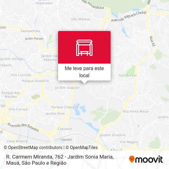 R. Carmem Miranda, 762 - Jardim Sonia Maria, Mauá mapa