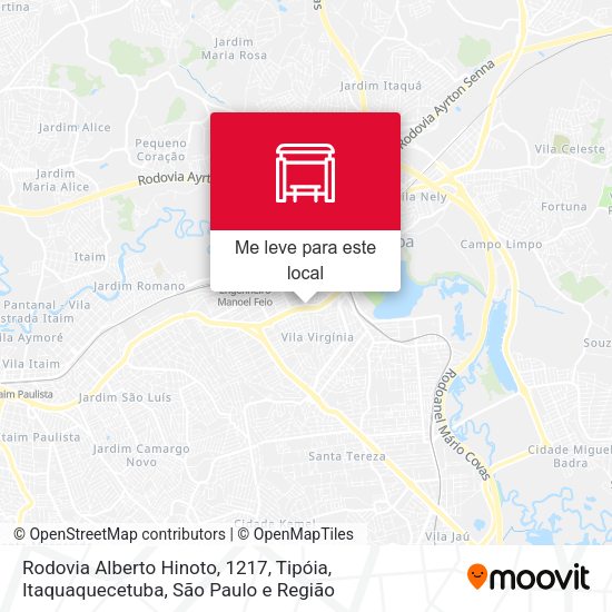 Rodovia Alberto Hinoto, 1217, Tipóia, Itaquaquecetuba mapa