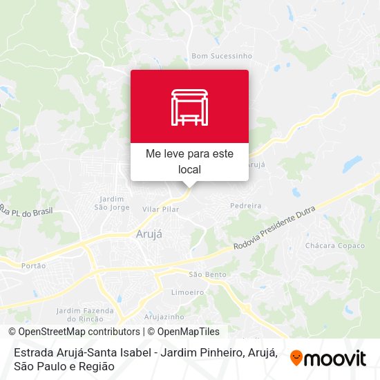 Estrada Arujá-Santa Isabel - Jardim Pinheiro, Arujá mapa