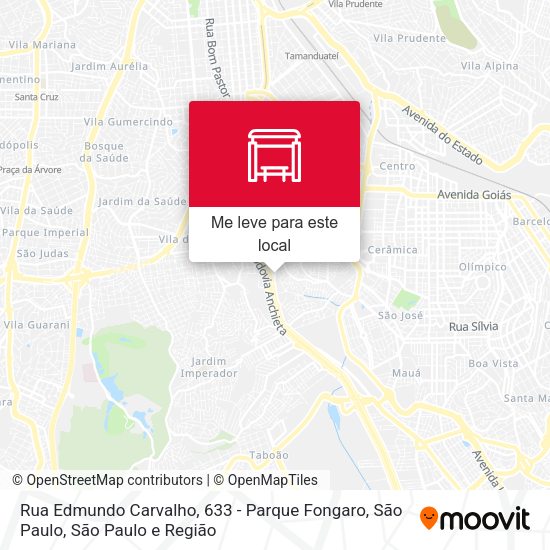 Rua Edmundo Carvalho, 633 - Parque Fongaro, São Paulo mapa