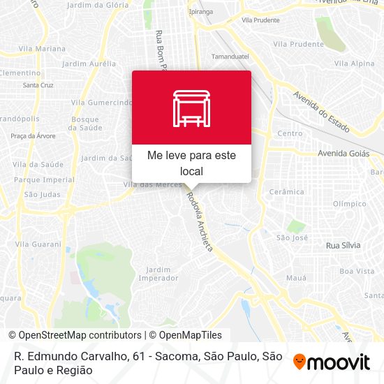 R. Edmundo Carvalho, 61 - Sacoma, São Paulo mapa