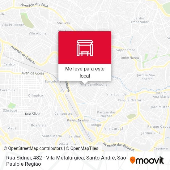 Rua Sidnei, 482 - Vila Metalurgica, Santo André mapa