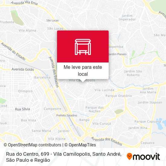 Rua do Centro, 699 - Vila Camilopolis, Santo André mapa
