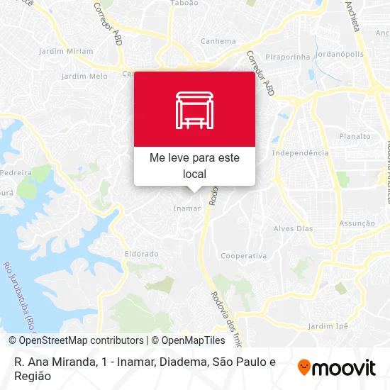R. Ana Miranda, 1 - Inamar, Diadema mapa