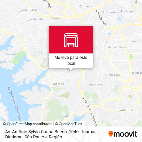 Av. Antônio Sylvio Cunha Bueno, 1040 - Inamar, Diadema mapa