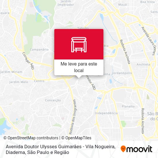 Avenida Doutor Ulysses Guimarães - Vila Nogueira, Diadema mapa