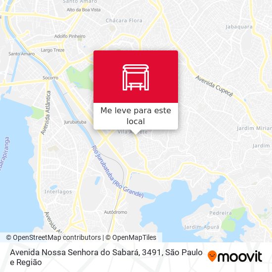 Avenida Nossa Senhora do Sabará, 3491 mapa