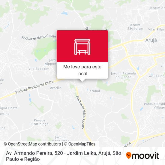 Av. Armando Pereira, 520 - Jardim Leika, Arujá mapa