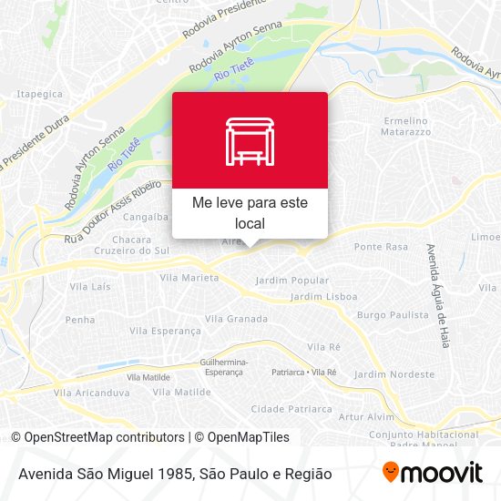 Avenida São Miguel 1985 mapa