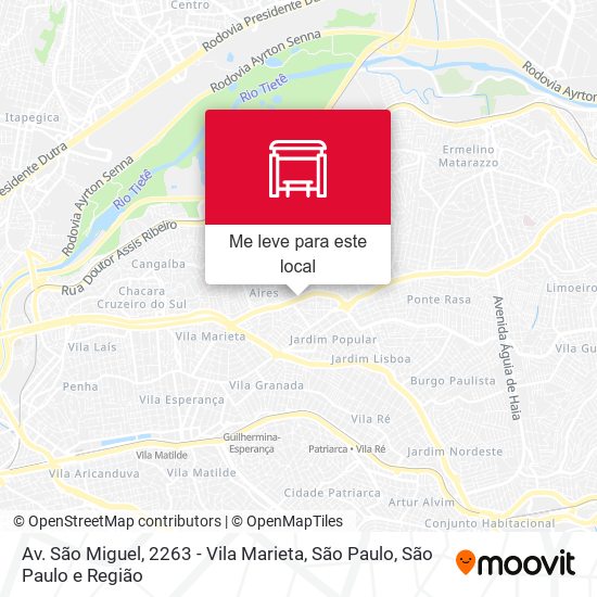 Av. São Miguel, 2263 - Vila Marieta, São Paulo mapa