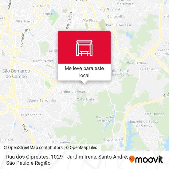Rua dos Ciprestes, 1029 - Jardim Irene, Santo André mapa