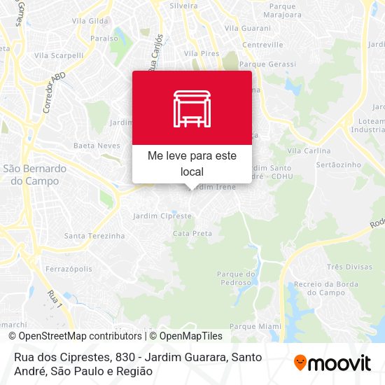Rua dos Ciprestes, 830 - Jardim Guarara, Santo André mapa